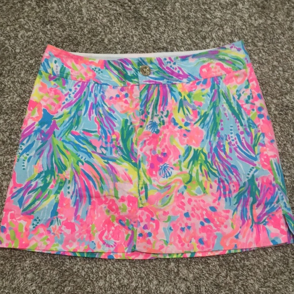 Lilly Pulitzer Pants - Lilly Pulitzer Nicki Pink Blue Skort Size 00